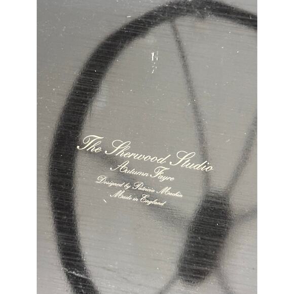 Vintage The Sherwood Studio Metal Autumn Fayre Tray By Patricia Machin - Picture 3 of 8